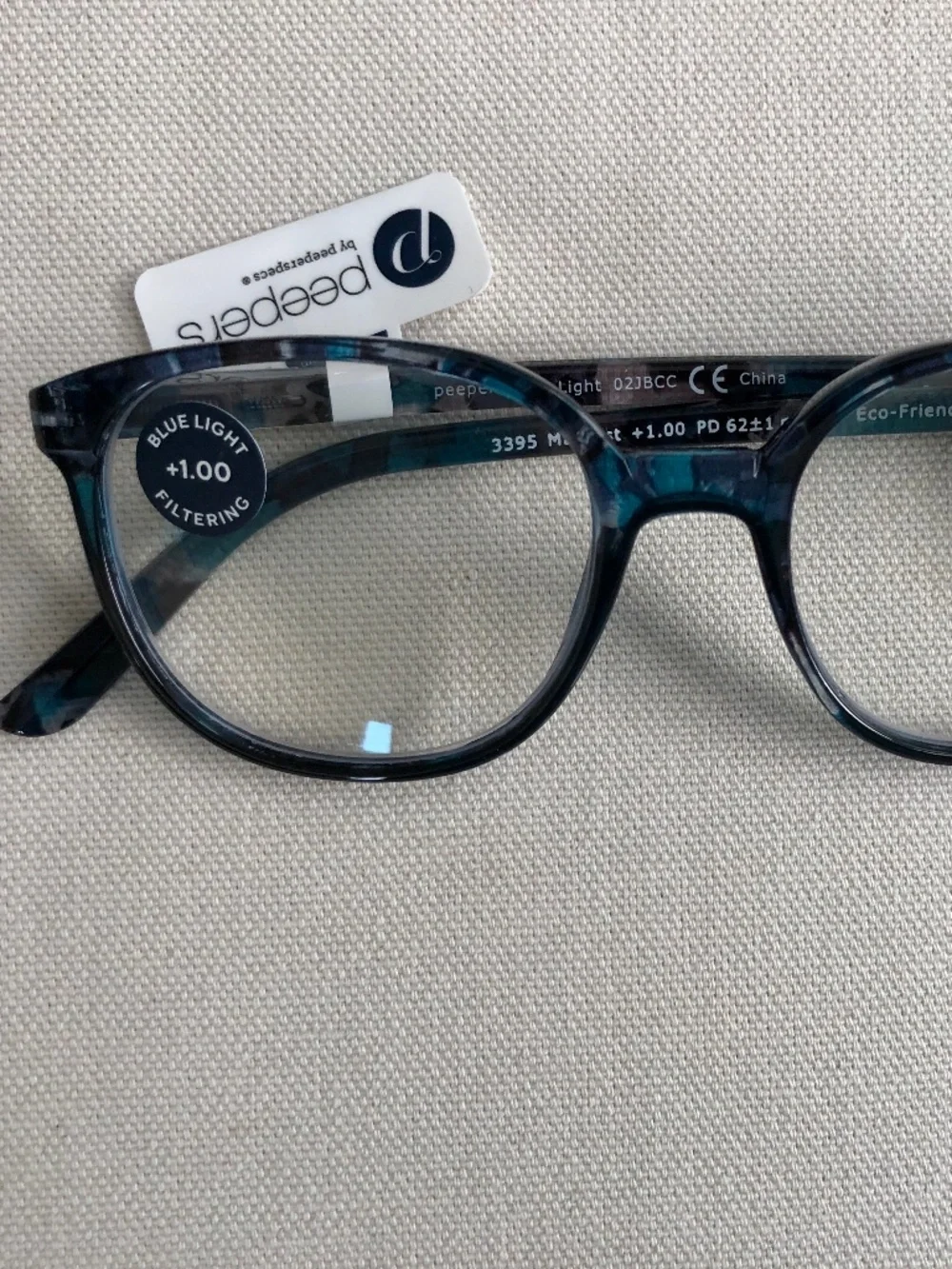 NEW Peepers Manifest Blue Light‎ Filtering Reading Glasses +1.00